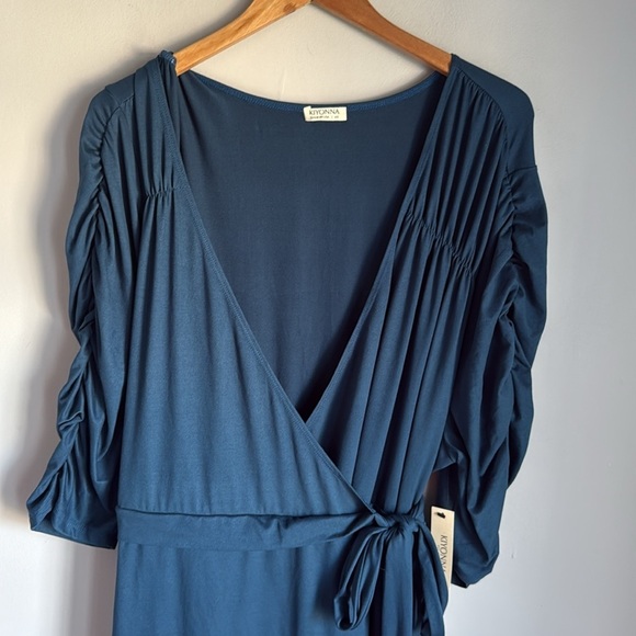 NEW Kiyonna Meadow Dream Maxi Dress in Teal Topaz 4X - Picture 8 of 13